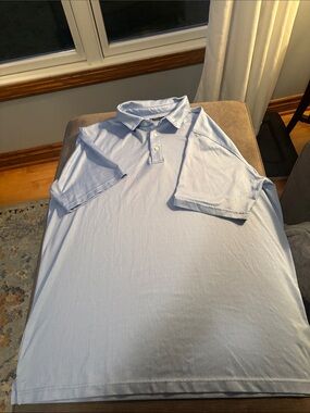 Pebble Beach Light Blue Men's Polo Shirt - Short Sleeve